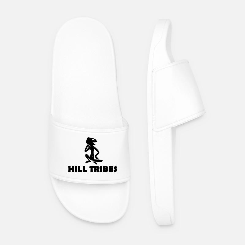 Hill Tribes - Men’s Pool Sliders - white