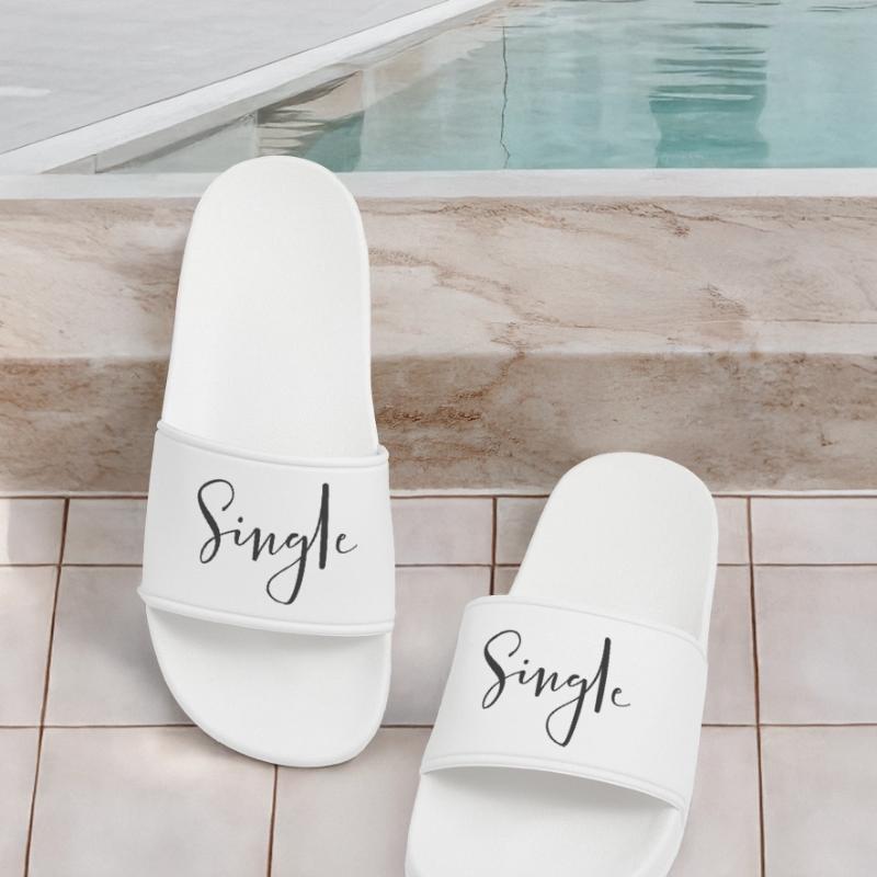 Simple – Conception de texte à déclaration cool Claquettes Homme
