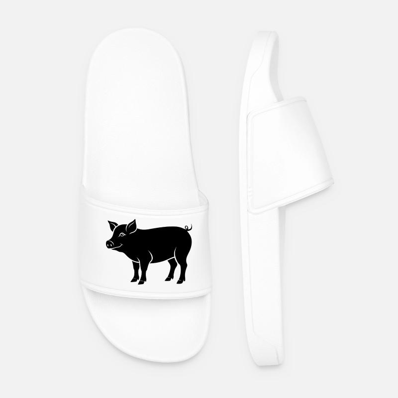 pig - Men’s Pool Sliders - white