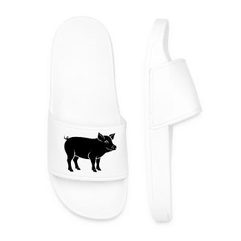 cochon - Claquettes Homme - blanc - Devant
