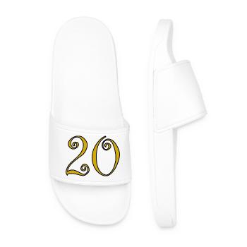 20. 20e ANNIVERSAIRE. ANNIVERSAIRE 20 ANS. 20 ANS. - Claquettes Homme - blanc - Devant