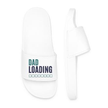 Dad Loading Progress Bar - Men’s Pool Sliders - white - Front