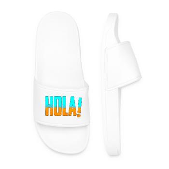 HOLA! Mallorca - Sand und Meer - Männer Badelatschen - Weiß - Vorne