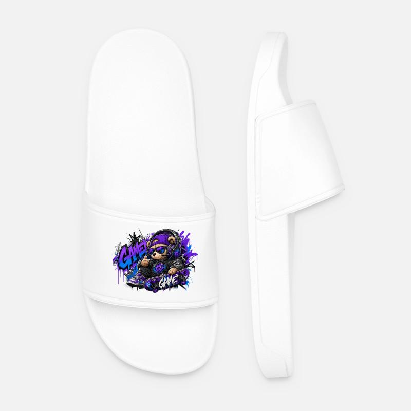 Game Bear Skate Graffiti - Men’s Pool Sliders - white