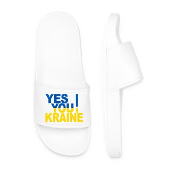 Yes Ukraine! - Men’s Pool Sliders - white - Front