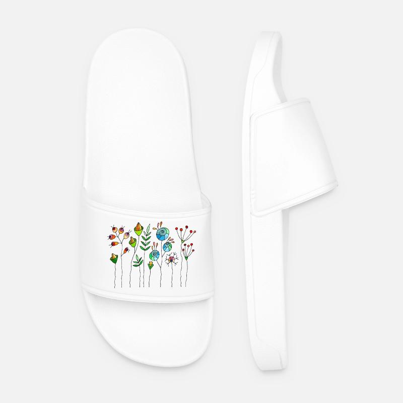 Fleur - Claquettes Homme - blanc