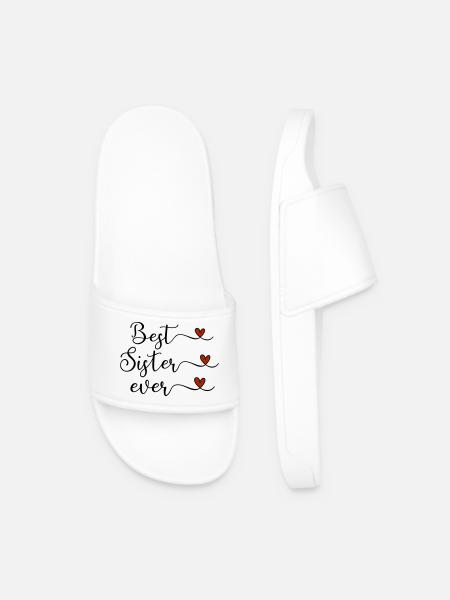 Best Sister - Men’s Pool Sliders - white