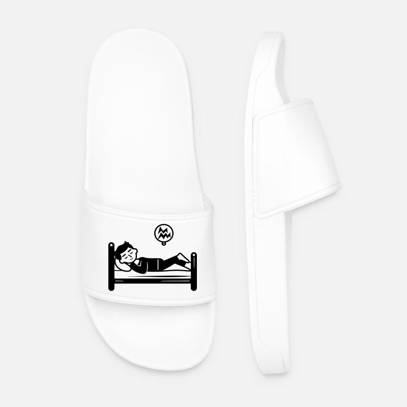 Sleeping Bed - Men’s Pool Sliders - white