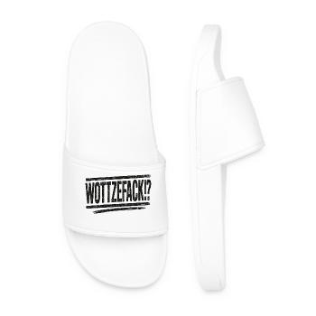 Humour Wottzefack dit une idée de cadeau drôle - Claquettes Homme - blanc - Devant