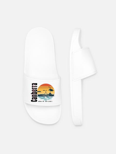 Canberra Australie Skyline Rétro - Claquettes Homme - blanc