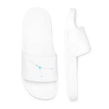 Constellation de l’Étoile du Cancer Signe du zodiaque Bleu pastel - Claquettes Homme - blanc - Devant