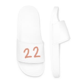 Nombre de pinceaux 22 – Peint à la main - Claquettes Homme - blanc - Devant