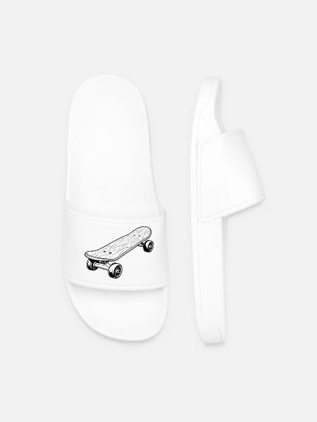Skateboard Graphics - Men’s Pool Sliders - white