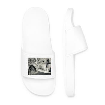 Ombres du monastère sur la pierre - Claquettes Homme - blanc - Devant