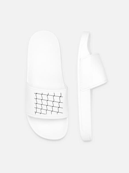 Knit net with knot - Men’s Pool Sliders - white