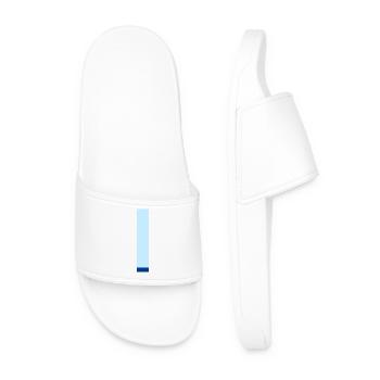 Lettre i bleu pop et moderne - Claquettes Homme - blanc - Devant