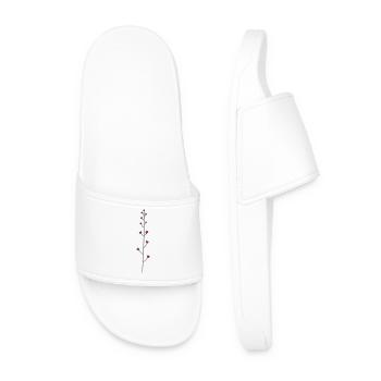 Roter Herzzweig Naturmotiv - Männer Badelatschen - Weiß - Vorne