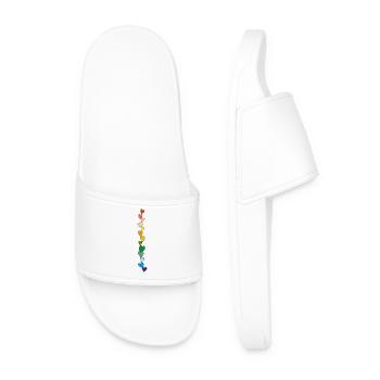 chaîne de cœur colorée - Claquettes Homme - blanc - Devant