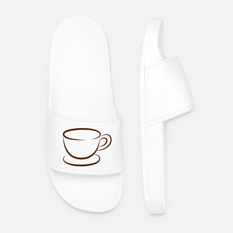 Kaffee - Männer Badelatschen - Weiß