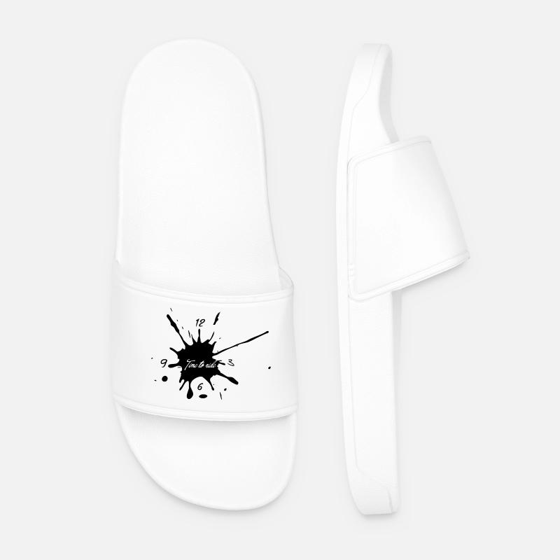 Time to ride - Men’s Pool Sliders - white