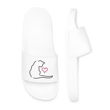 Chat - Claquettes Homme - blanc - Devant