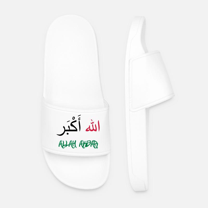 Allah Akbar - Men’s Pool Sliders - white