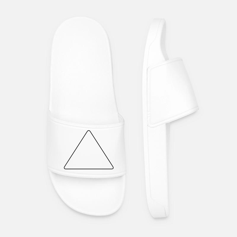 Triangle with rounded corners - Men’s Pool Sliders - white