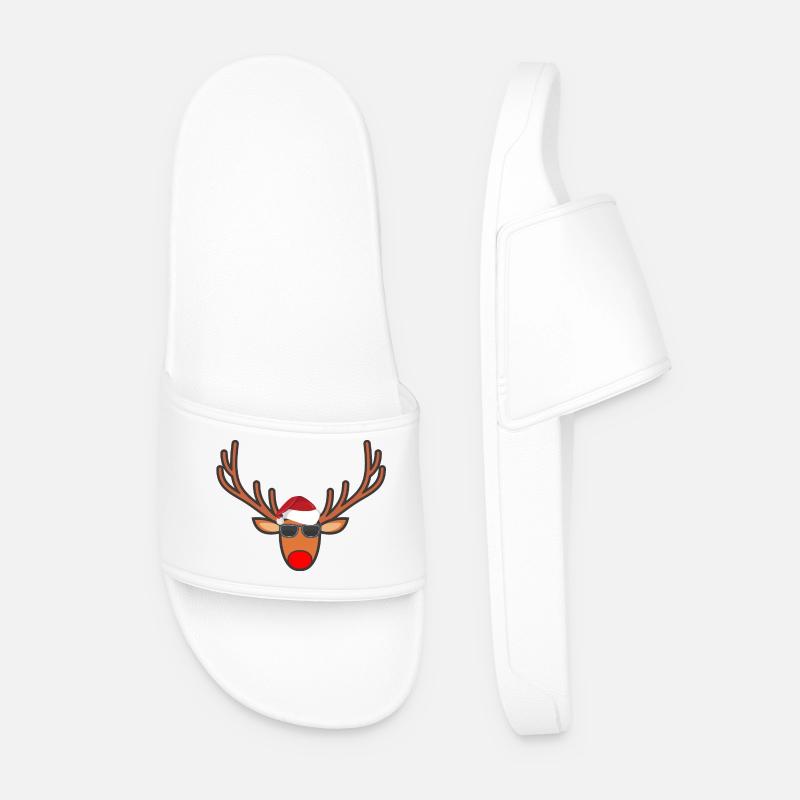 Rentier - Männer Badelatschen - Weiß