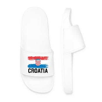 Drapeau de la Croatie - Claquettes Homme - blanc - Devant