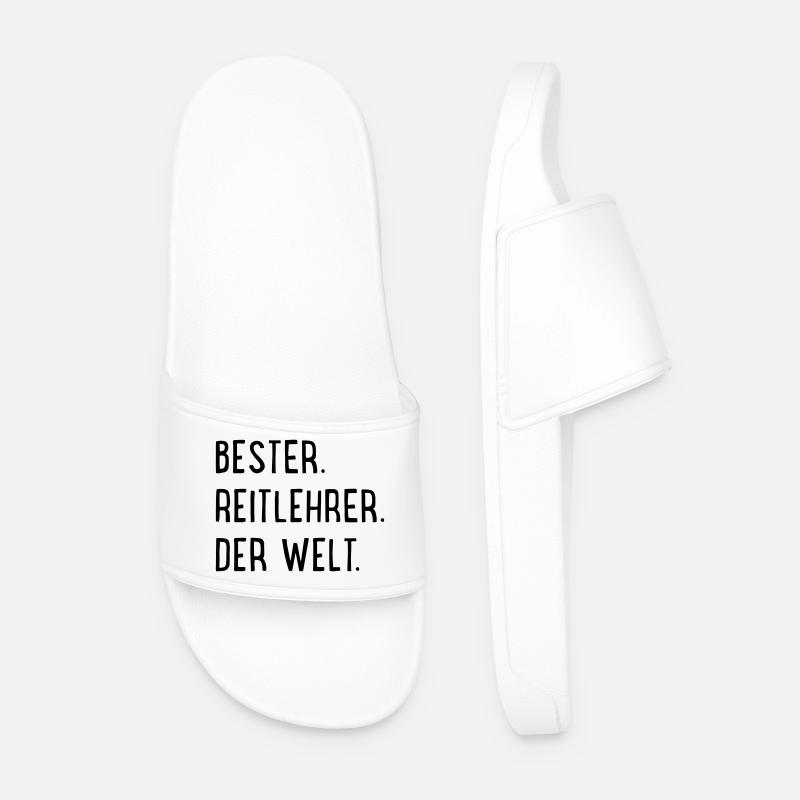Bester Reitlehrer - Männer Badelatschen - Weiß