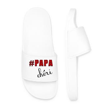 BONNE FÊTE PAPA. PAPA. FÊTE DES PÈRES. BONNE FÊTE - Claquettes Homme - blanc - Devant