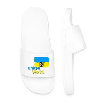 United World - Ukraine - Men’s Pool Sliders - white - Front