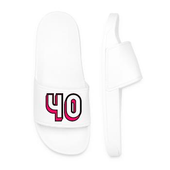 40. ANNIVERSAIRE. HAPPY BIRTHDAY - Claquettes Homme - blanc - Devant