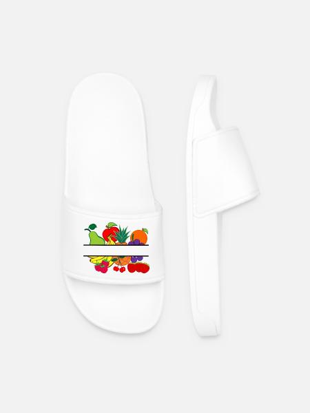 Obstlogo-Shop oder Obstbauer - Männer Badelatschen - Weiß