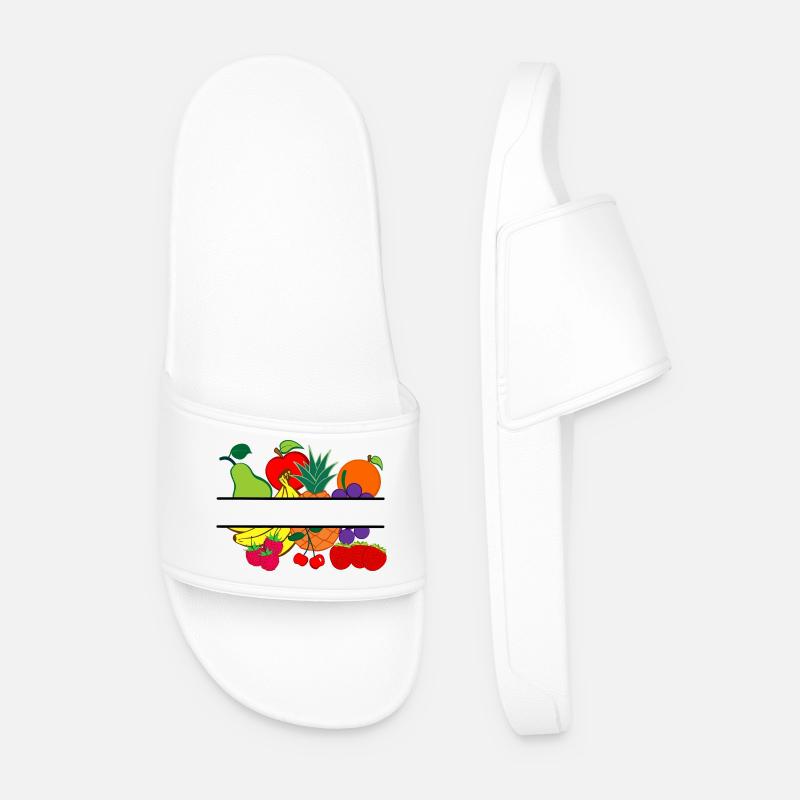 Obstlogo-Shop oder Obstbauer - Männer Badelatschen - Weiß