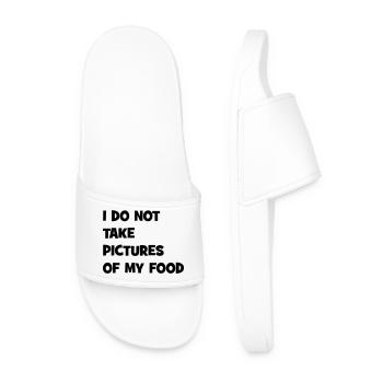 I do not take pictures of my food - Männer Badelatschen - Weiß - Vorne