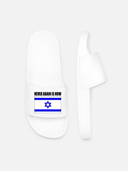 Never again is now - Men’s Pool Sliders - white
