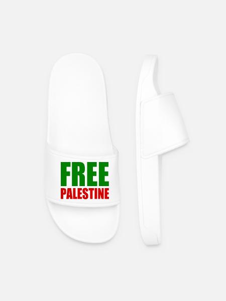 Free palestine - Claquettes Homme - blanc