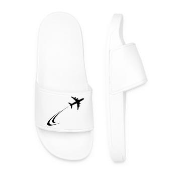 Plane flies away - Men’s Pool Sliders - white - Front