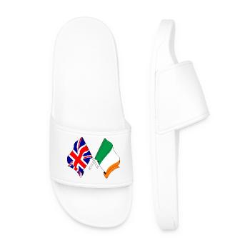 Flag of England and Flag of Ireland - Men’s Pool Sliders - white - Front