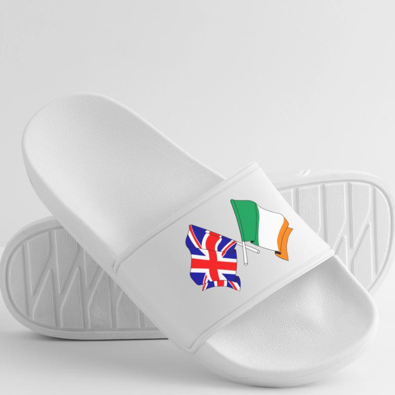 Drapeau de l’Angleterre et drapeau de l’Irlande Claquettes Homme