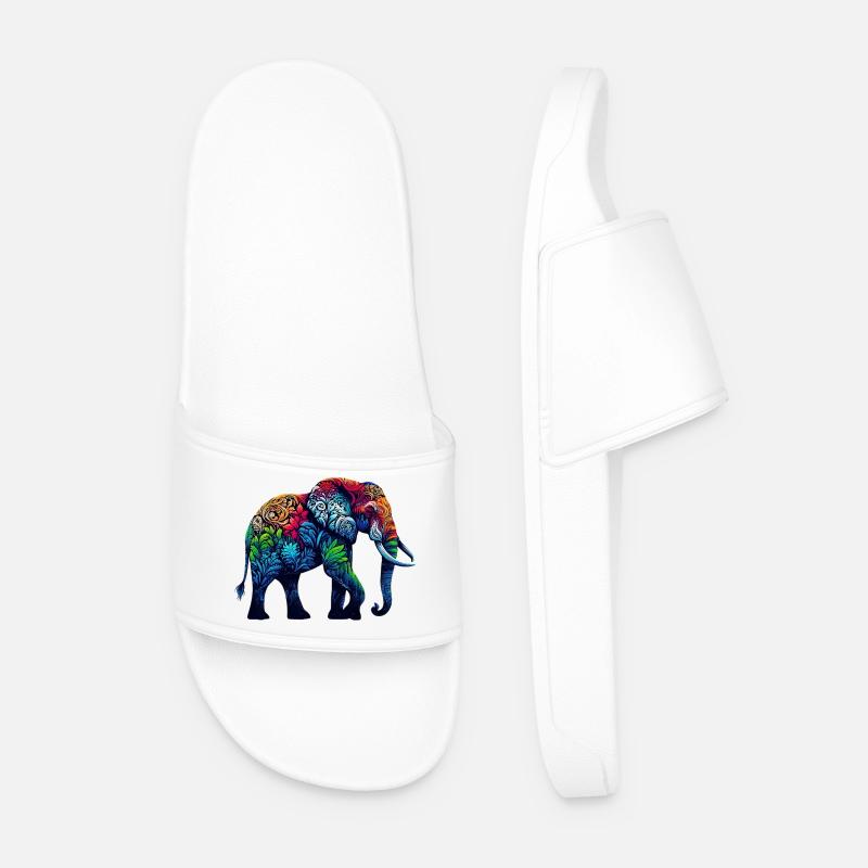 Elefant - Männer Badelatschen - Weiß