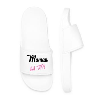 FÊTE DES MÈRES. BONNE FÊTE MAMAN. MAMAN - Claquettes Homme - blanc - Devant