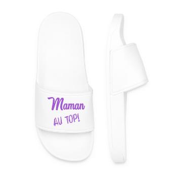 FÊTE DES MÈRES. BONNE FÊTE MAMAN. MAMAN - Claquettes Homme - blanc - Devant