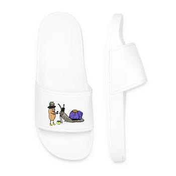 Peanut Snails Horse Renner Racehorse Horses - Men’s Pool Sliders - white - Front