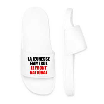 la jeunesse emmerde front national - Claquettes Homme - blanc - Devant