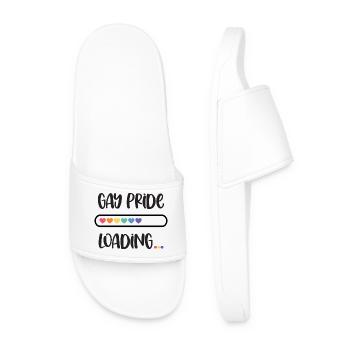 Mois de la fierté LGBTQ - Gay Pride. Chargement - Claquettes Homme - blanc - Devant