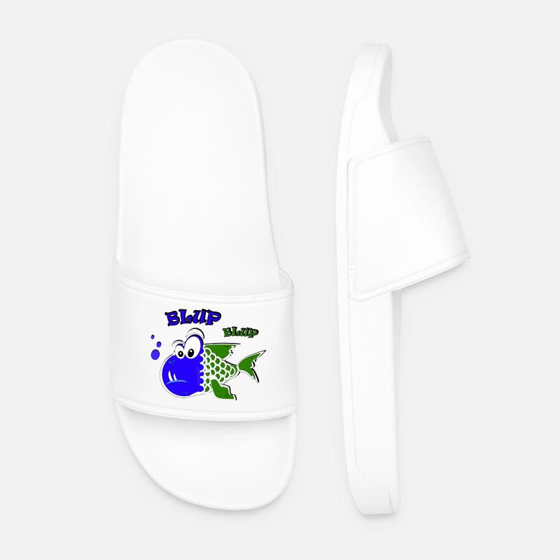 Blup Blup PG Fish - Men’s Pool Sliders - white