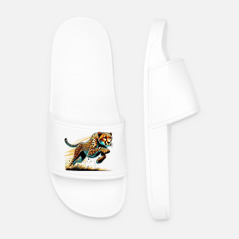 Cheetah - Men’s Pool Sliders - white