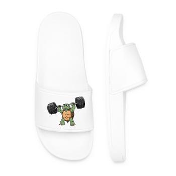 Entraînement d’entraînement avec haltères Strong Turtle Fitness - Claquettes Homme - blanc - Devant